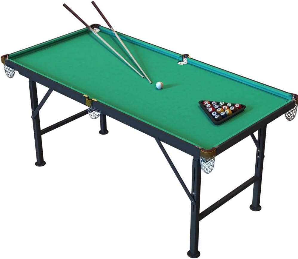 Amazon.co.jp: 5FT 折りたたみビリヤード台、ポータブル